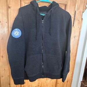 Sundance Zip-Up Hoodie with Blue Film Festival Patch Sz XL